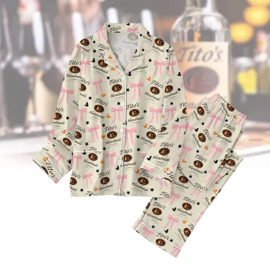 Titos Handmade Vodka Pajamas, Titos Vodka Pajamas Set, Titos Coquette Pajamas