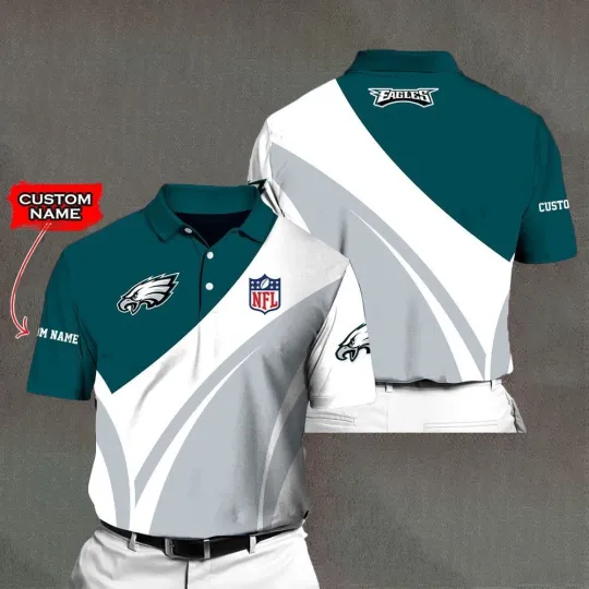 Discover Personalized Philadelphia Football Team Eagless Polo Shirt, Gift For Fan, Gift For Men