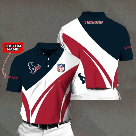 Discover Personalized Houston Football Team Texanss Polo Shirt, Gift For Fan, Gift For Men