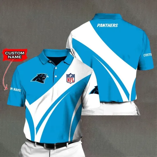 Discover Personalized Carolina Football Team Pantherss Polo Shirt, Gift For Fan, Gift For Men