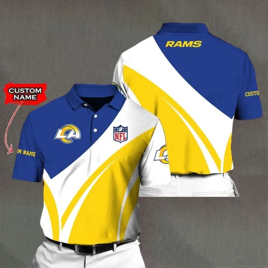 Discover Personalized Los Angeles Football Team Ramss Polo Shirt, Gift For Fan, Gift For Men