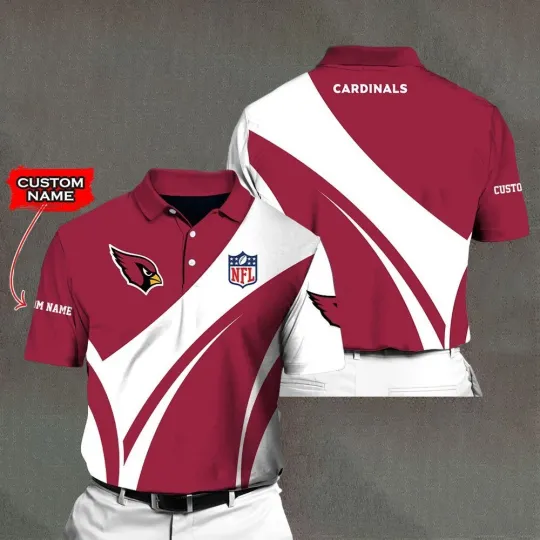 Discover Personalized Arizonna Football Team Cardinalss Polo Shirt, Gift For Fan, Gift For Men