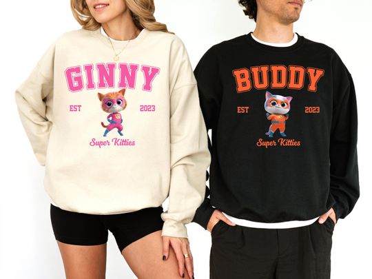 Discover Disney Super Kitties Sweatshirt, Bitsy & Ginny Sweaters, Buddy And Sparks Hoodie, Disneyland Family Vacation Sweat, Disney trip 2026 Sweater