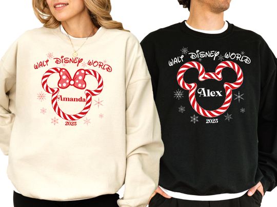 Discover Mickey & Minnie Christmas Sweatshirt, Disney Xmas Candy Co Shirt, Disneyland Family Holiday Tee, Tis The Season 2025 Hoodie