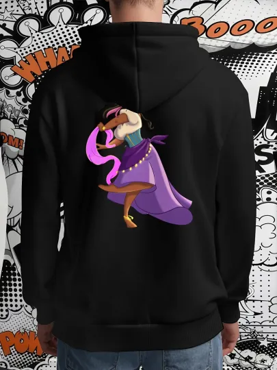 Discover Men's Disney Aladdin Jasmine Hoodie - White Pullover Sweatshirt with Purple