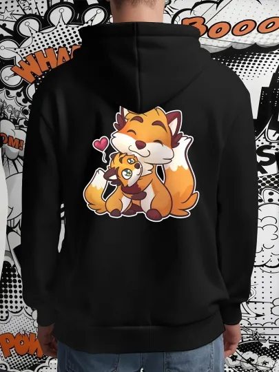 Discover Disney Zootopia Nick & Judy Foxes Hugging Print Men's Hoodie Sweatshirt - Wh