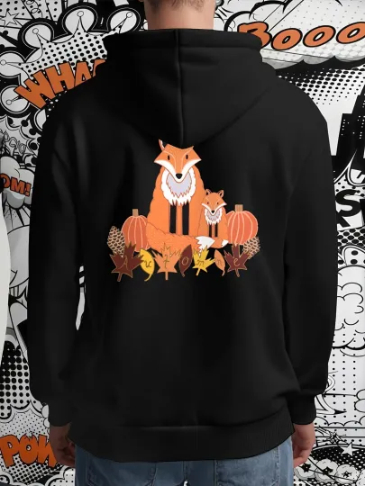 Discover Disney Men's Zootopia Nick & Judy Foxes Hoodie Sweatshirt - Autumn Pumpkin &amp