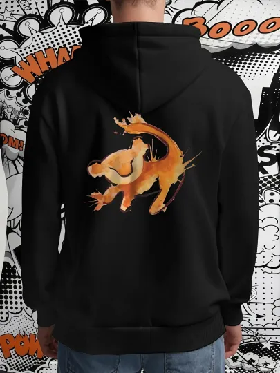 Discover Men's Disney Lion King Inspired Hoodie - Abstract Lion & Simba Print Pullove