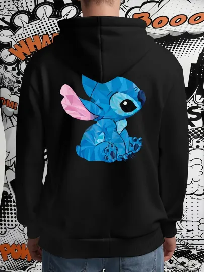 Discover 1pc Disney Stitch Hoodie - Stitch Sweatshirt with Stitch Face, Official Stitch P