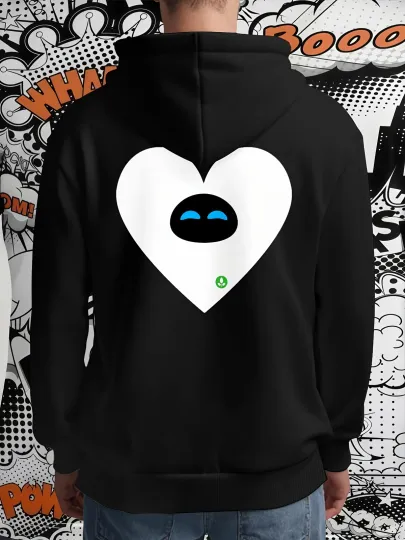 Discover 1pc Men's Disney Eeyore-Inspired Hooded Sweatshirt - White Pullover Hoodie with