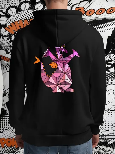 Discover 1pc Men'S Disney Purple Dragon Hooded Sweatshirt - Officially Inspired Hoodie wi