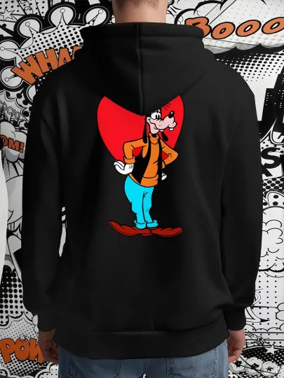 Discover Disney Goofy Men'S Hooded Sweatshirt - Official Goofy Graphic Pullover Hoodi