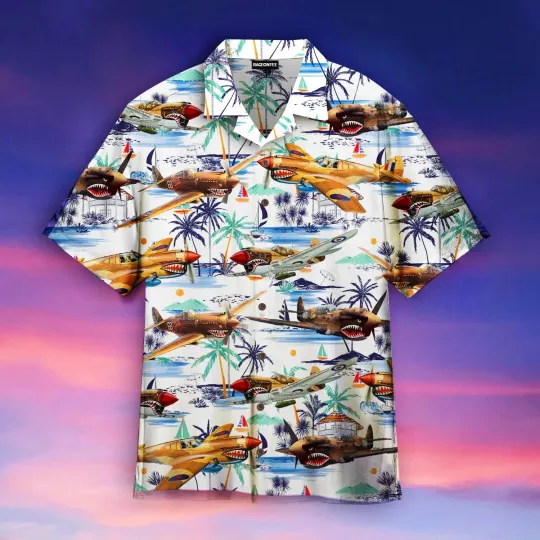 Discover The Beautiful Flying Warbirds Hawaiian Shirt