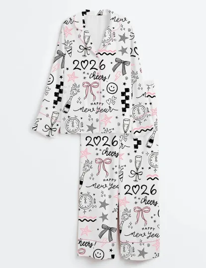 Discover Women’s Happy New Year 2026 Pajama Set