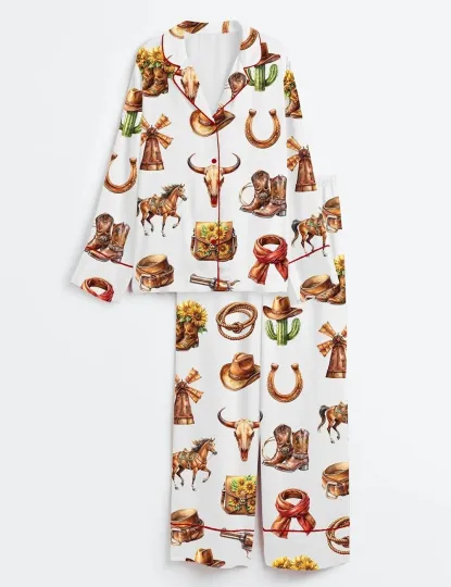 Women’s Western Cowboy Ranch Pajama Set