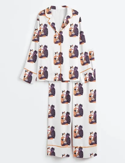Discover Women’s 9 Lives Cat Valentine Pajama Set