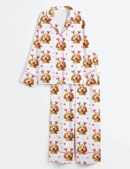 Goldendoodle Valentine Pajama Set – Dog Heart Sleepwear