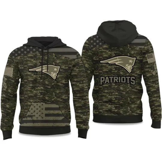 2025 Patriots Salute to Service Camo Hoodie Gift For Fan S-5XL