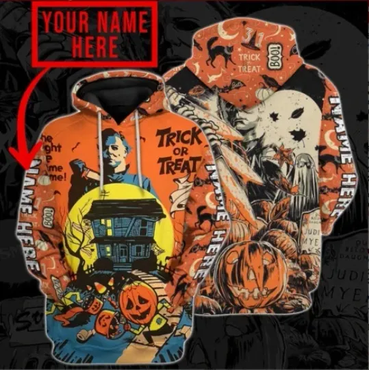 Discover Personalized Michael Myers Trick Or Treat 3D HOODIE All Over Print S-5XL