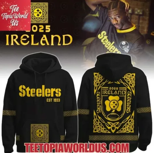 Discover Pittsburgh Steeler 2025 Ireland Heritage 3D Hoodie S-5XL