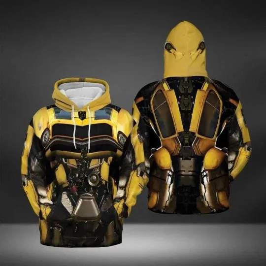 Bumblebee Robot Cosplay Costume Transformers Autobot Hoodie 3D Printed S-5XL