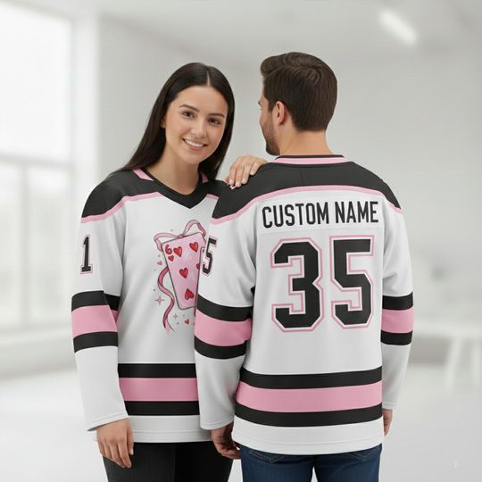 Discover Personalized Playing Cards 6 7 Valentine Hockey Jersey, Custom Funny Six Seven Youth Shirt