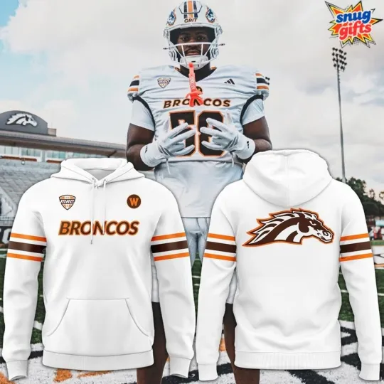 Discover 2025 Western Michigan Bronco Football Uniform Hoodie Size S-5XL