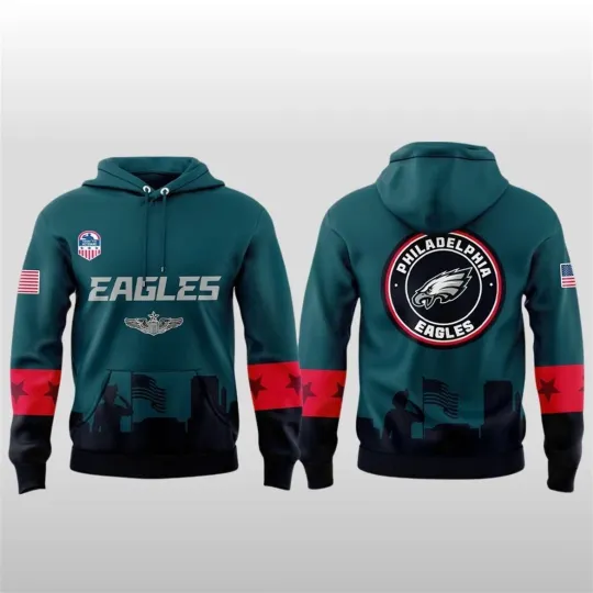 Discover Eagle Veterans Game Day 2025 Hoodie All Over Print Size S-5XL