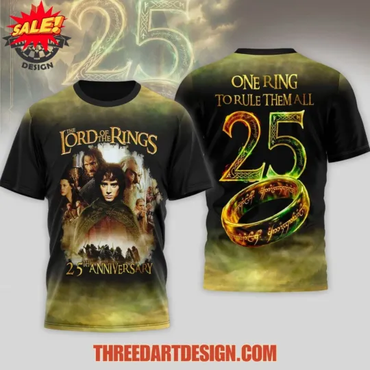 Discover The Lord Of The Ring 25th Anniversary 3D T-Shirt