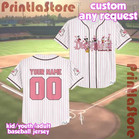 Discover Personalized Disney Valentine Baseball Jersey, Custom Matching Couple Outfit, Happy Valentines Day Disney Jersey