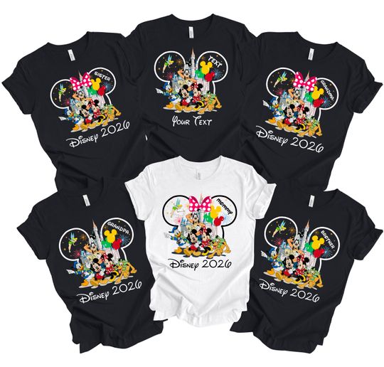 Discover Personalized Disney 2026 Shirt, Custom Disney 2026 Shirt, Holiday Family Vacation Shirt, Disney Shirt, Disneyworld Shirt, Disney Squad Shirt