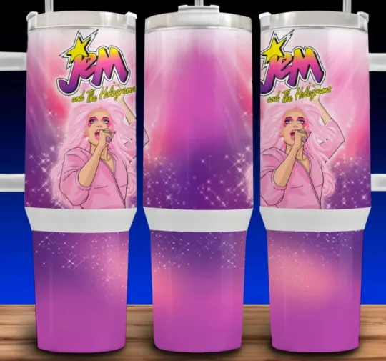 Discover 40oz Jem and the Holograms 90s Style Tumbler with Handle