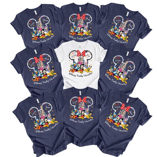 Discover Custom Disney Shirts, Disney Family Vacation Shirt,Family Shirts 2026, Disney Trip Tshirt,Mickey Castle 2026 Shirts,Disney Vacation 2026