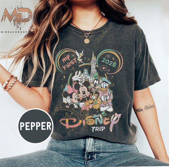Discover Vintage My First Disney Family Trip 2026 Shirts, Disneyland Trip Shirt, Magic Kingdom Tee, Disney Family Vacation Shirt, Walt Disney World