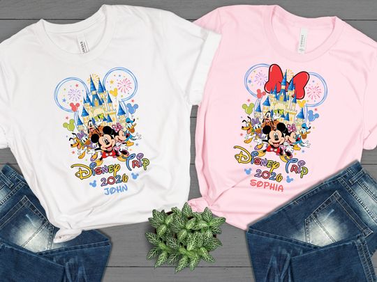 Discover Custom Disney 2026 Shirts-Personalized Disney Family Matching 2026 Shirts-Disney Trip Shirts-Disney Birthday Shirt, Disney Squad-Disneyworld