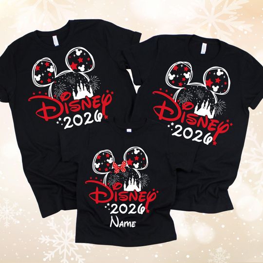 Discover Custom Disney 2026 Shirt,Disneyland Castle 2026 Shirts,Disneyworld Tshirt,Disney 2026 Trip Shirt, Disney Family Matching Shirt,Disney Tee