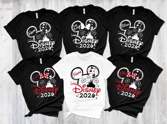 Discover Disney 2026 Family Trip Shirt, Custom Name,Matching Family Vacation Outfits,Personalized Disney Tee,Custom Vacation Trip Shirts,Disney Shirt