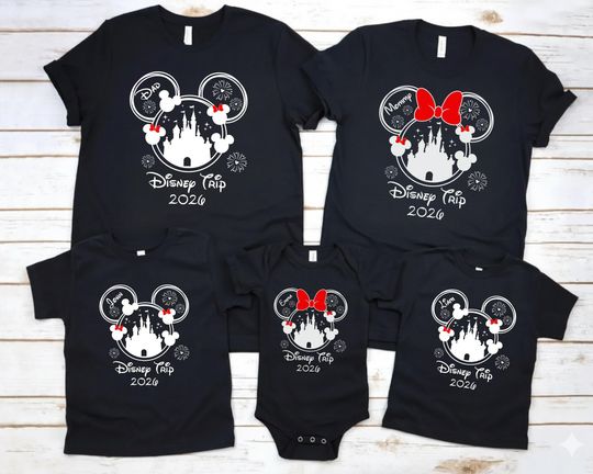 Discover Custom Disney 2026 Shirt,Disneyland Castle 2026 Shirts,Disneyworld Tshirt,Disney 2026 Trip Shirt, Disney Family Matching Shirt,Disney Tee