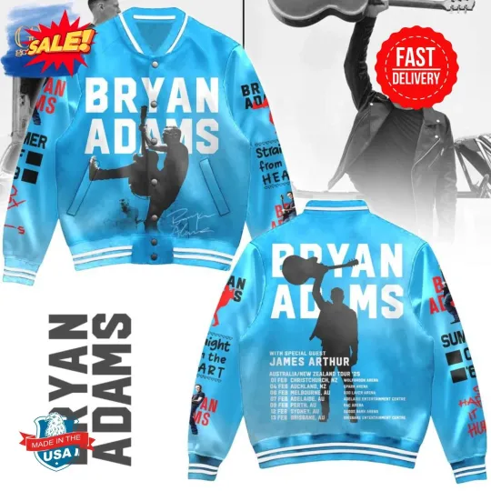 Discover Bryan Adam Tour 2025 Limited Edition Baseball Jacket S-5XL