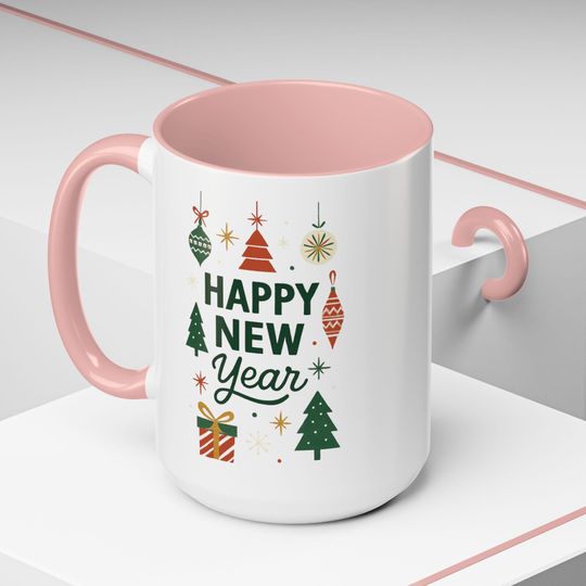 Discover Happy New Year Holiday Mug | Accent Coffee Mug
