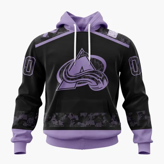Discover Personalized Colorado Avalanche Hoodie Special Hockey Fights Cancer Black