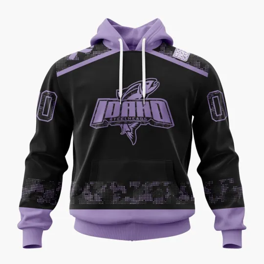 Discover Personalized Idaho Steelheads Hoodie Special Hockey Fights Cancer Black
