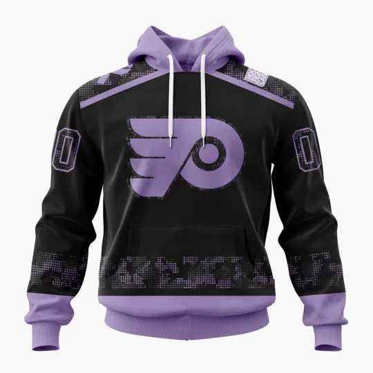 Discover Personalized Philadelphia Flyers Hoodie Special Hockey Fights Cancer Black