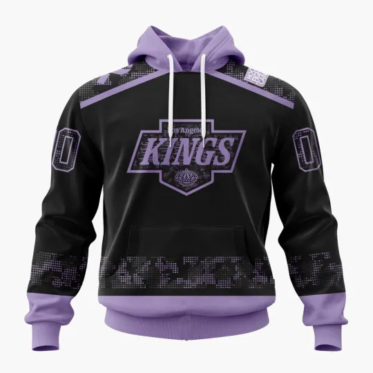 Discover Personalized Los Angeles Kings Hoodie Special Hockey Fights Cancer Black