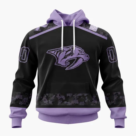Discover Personalized Nashville Predators Hoodie Special Hockey Fights Cancer Black