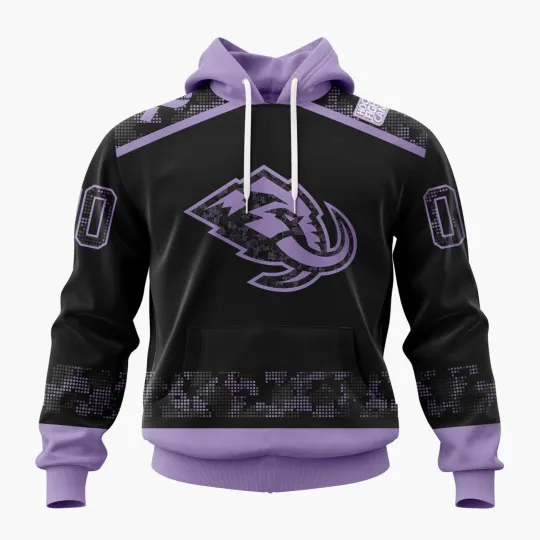 Discover Personalized Utah Mammoth Hoodie Special Hockey Fights Cancer Black