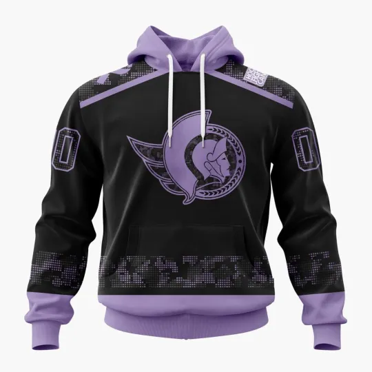 Discover Personalized Ottawa Senators Hoodie Special Hockey Fights Cancer Black