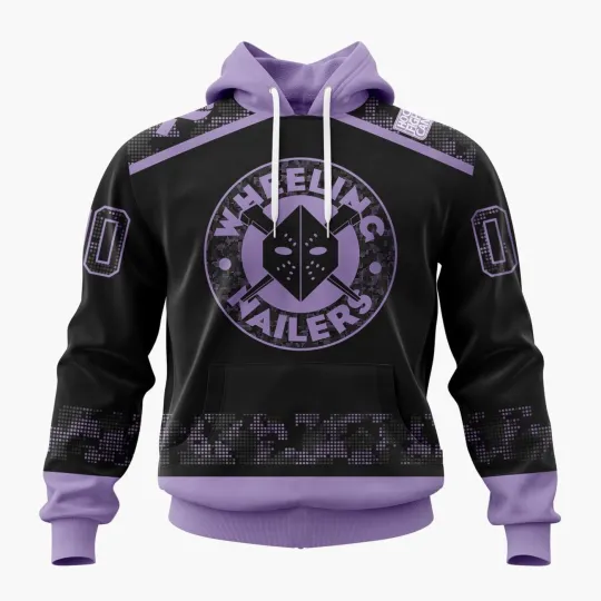 Discover Personalized Wheeling Nailers Hoodie Special Hockey Fights Cancer Black