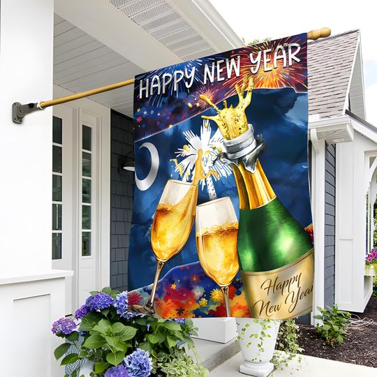 Discover South Carolina Happy New Year Flag