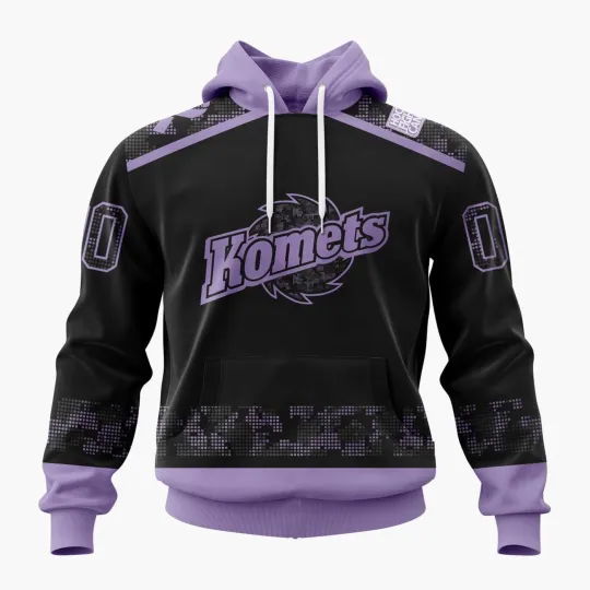 Discover Personalized Fort Wayne Komets Hoodie Special Hockey Fights Cancer Black